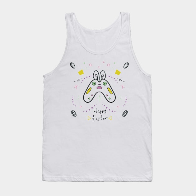 Easter bunny gamer SVG Tank Top by Xatutik-Art